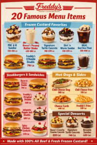 Discover the 20 Famous Freddy’s Menu Items
