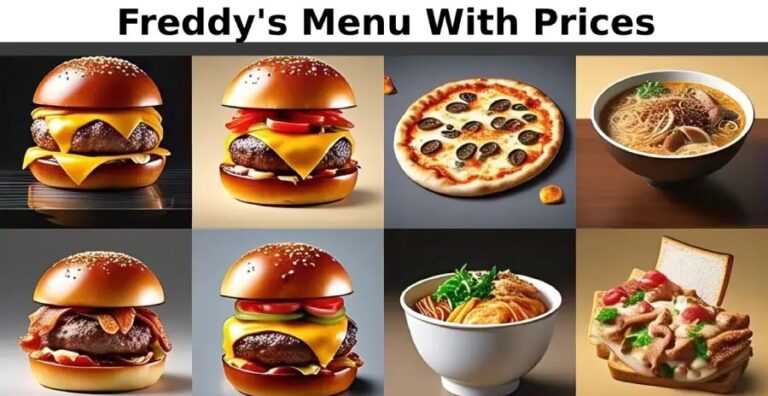 Freddy's Menu with Prices