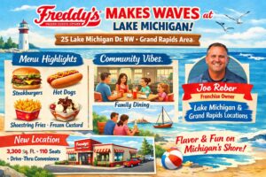 Freddy’s Frozen Custard & Steakburgers Makes Waves at Lake Michigan