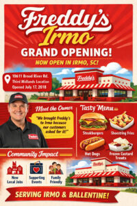 Freddy’s Frozen Custard & Steakburgers Expands to Third Midlands Location in Irmo