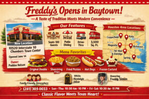 Freddy’s Frozen Custard & Steakburgers Opens in Chambers Town Center, Baytown