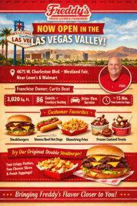 Freddy’s Frozen Custard and Steakburgers Third Las Vegas Valley Restaurant