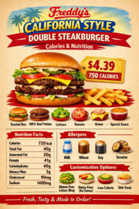 Freddy’s California Style Double Steakburger