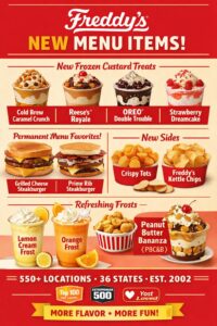 Freddy’s Frozen Custard & Steakburgers Adds New Fan Favorites Items to Menu