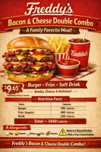 Freddy’s Bacon & Cheese Double Combo