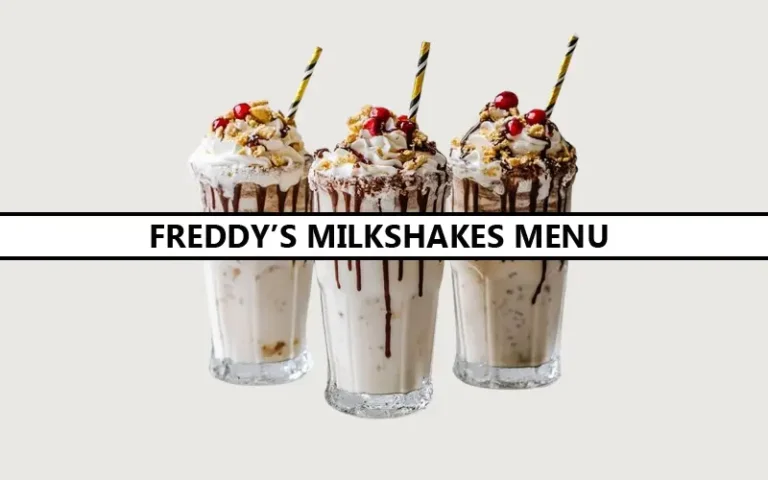 Freddy's Milkshakes Menu