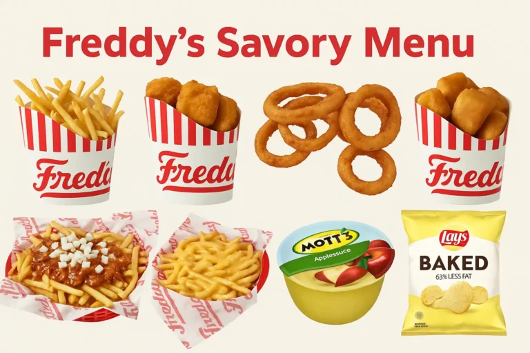 Freddy's Savory Menu