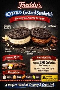 Freddy’s Oreo Custard Sandwich