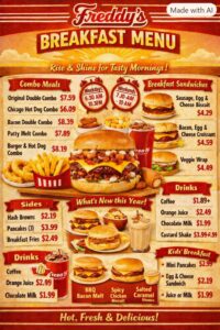 Freddy’s Breakfast Menu 2026