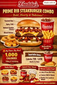 Freddy’s Prime Rib Steakburger Combo