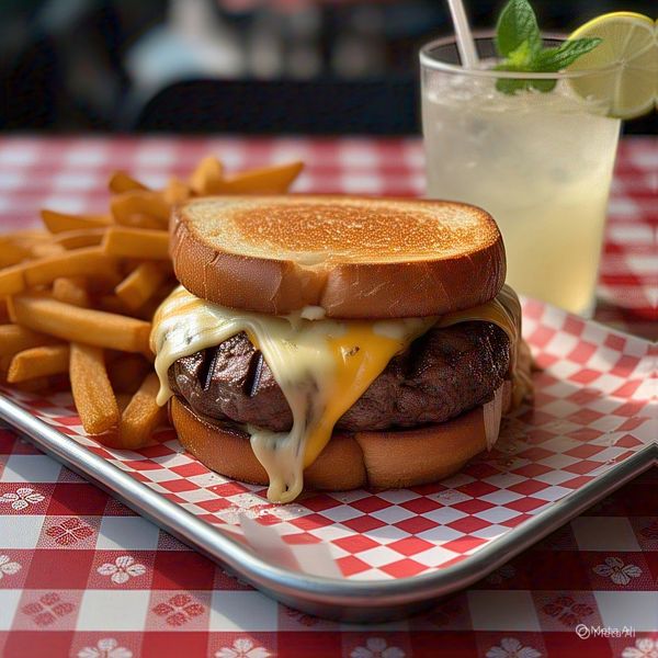 Grilled Cheese Steakburger Combo