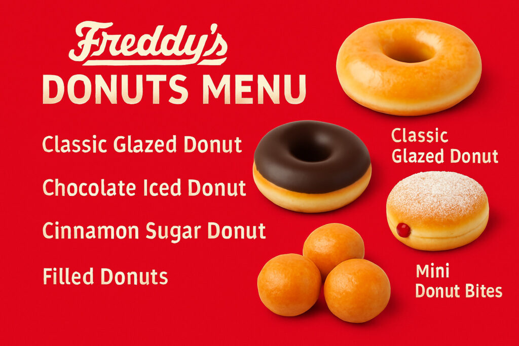 Freddy’s Donuts Menu