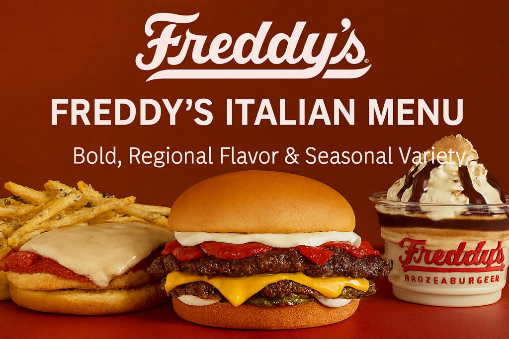 Freddy’s Italian Menu