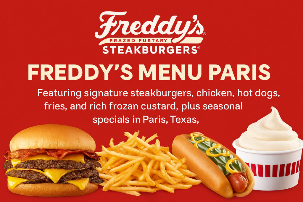 Freddy's Menu Paris