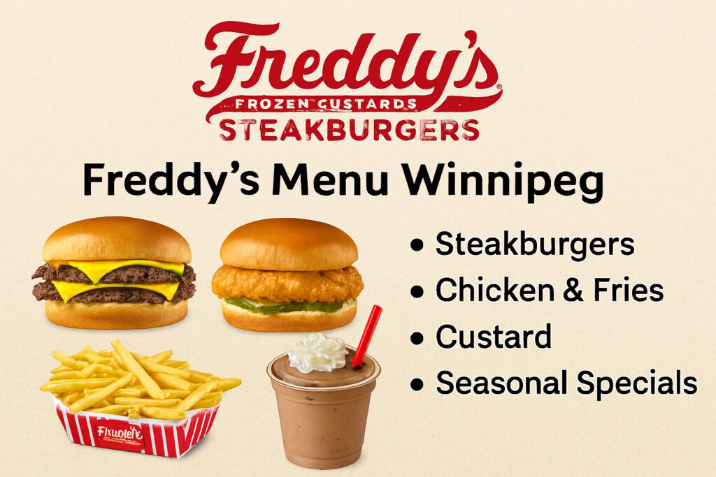 Freddys Menu Winnipeg