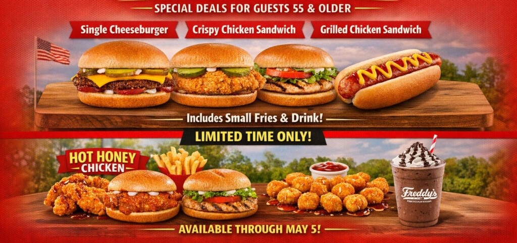 Freddy’s Launches Senior Meals and Hot Honey Specials for Spring