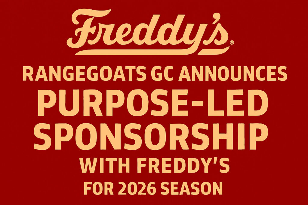 RangeGoats GC Announces Purpose-Led Sponsorship with Freddy’s for 2026 Season