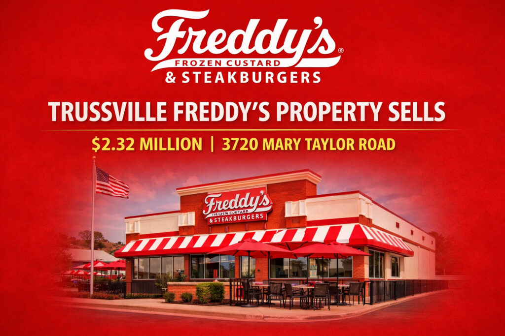 Trussville Freddy’s Property Sells for $2.32M to Out-of-State Investor
