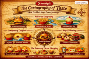 The Cartography of Taste – How Freddy’s Maps Flavor Journeys info graphic
