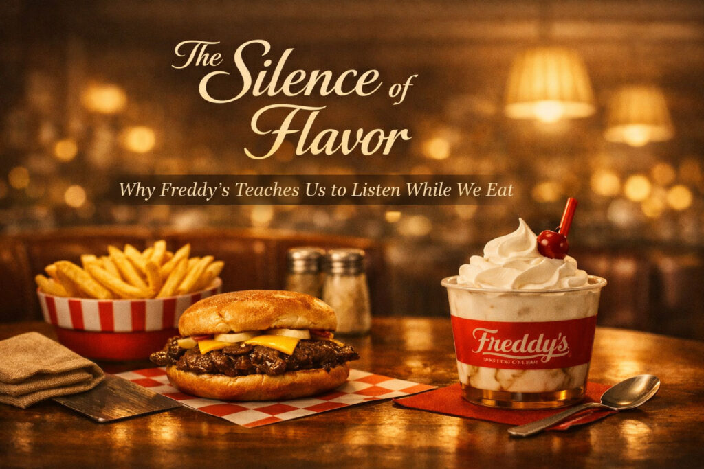 The Silence of Flavor – Why Freddy’s Teaches Us to Listen While We Eat