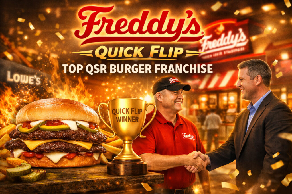 Freddys Wins Quick Flip Top QSR Burger Franchise