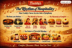 The Rhythm of Hospitality How Freddy’s Turns Service into a Symphony info graphic