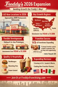 Freddy’s Accelerates Nationwide Expansion with 60 Openings Projected for 2026