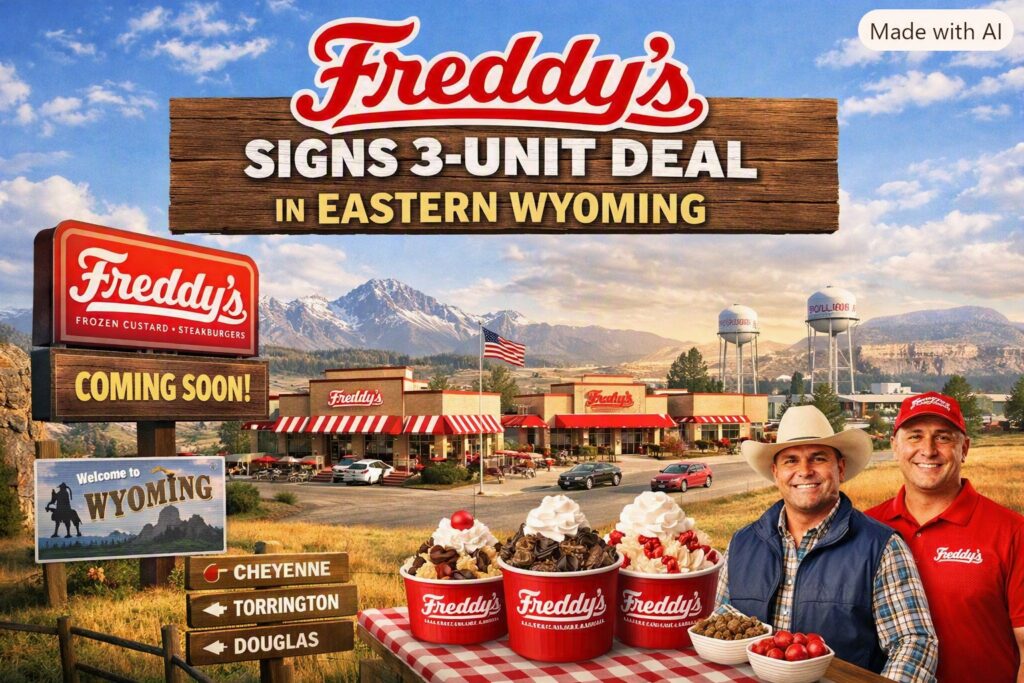 Freddy’s Signs 3‑Unit Deal in Eastern Wyoming