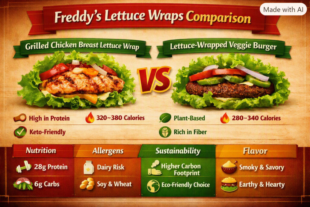 Ordering the Grilled Chicken Breast Lettuce Wrap vs. Lettuce‑Wrapped Veggie Burger